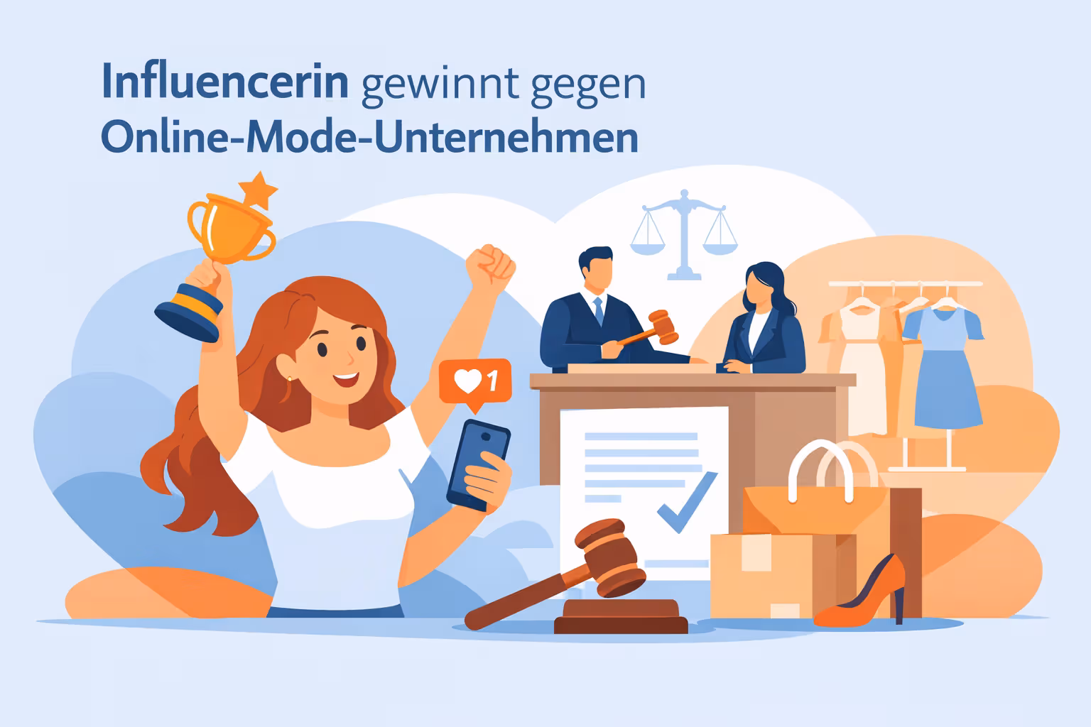 ITMR Influencerin feiert ihren Sieg im Gericht
