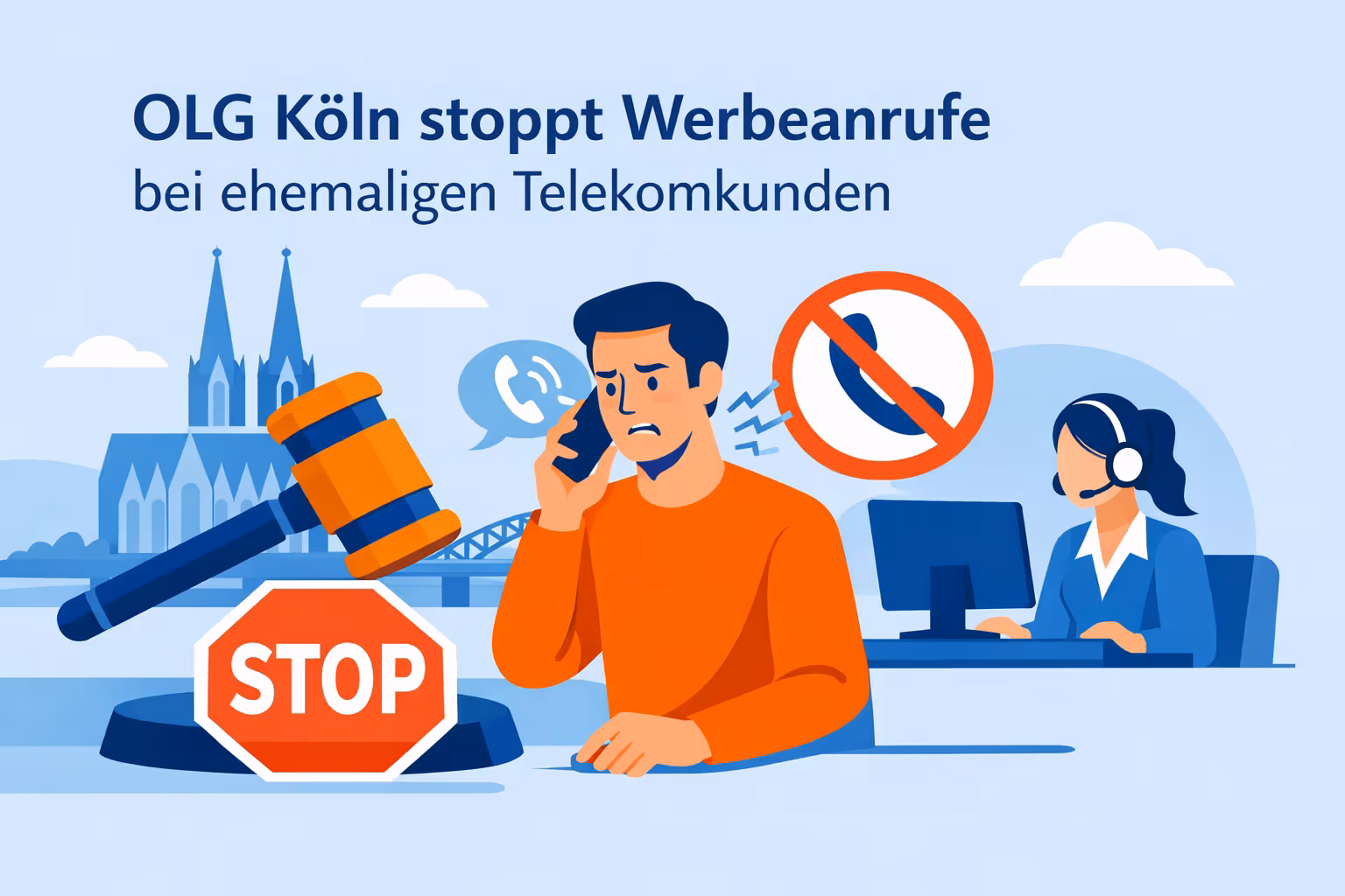 OLG Koeln stoppt Werbeanrufe Telekom