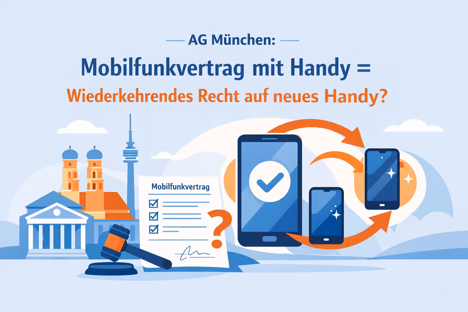 AG München: Mobilfunkvertrag mit Handy = wiederkehrendes Recht auf neues Handy?